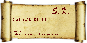 Spissák Kitti névjegykártya