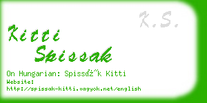 kitti spissak business card